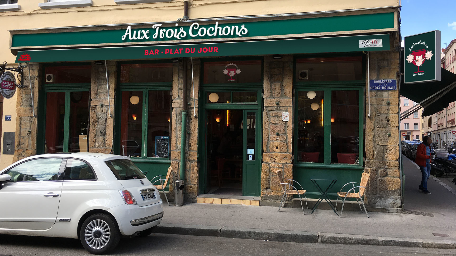 Aux 3 Cochons Lyon Croix-Rousse après